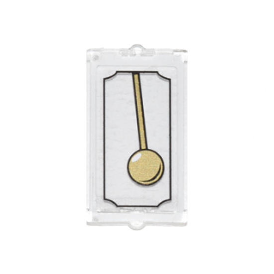 Glass for Window 1 x 2 x 3 with Gold Pendulum Pattern (Sticker) - Set 4840