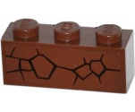 Brick 1 x 3 with Cracks Type 2 Pattern Model Right Side (Sticker) - Set 70502