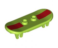 Minifigure, Utensil Skateboard with Trolley Wheel Holders with Dark Red Stripe Pattern