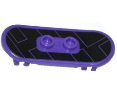 Minifigure, Utensil Skateboard with Trolley Wheel Holders with Black Geometric Shapes Pattern (Sticker) - Set 79105