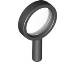Minifigure, Utensil Magnifying Glass Thin Frame and Hollow Handle with Trans-Clear Lens