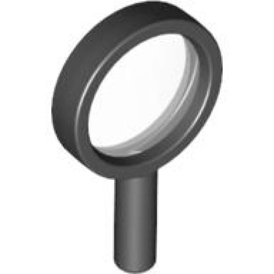 Minifigure, Utensil Magnifying Glass Thin Frame and Hollow Handle with Trans-Clear Lens