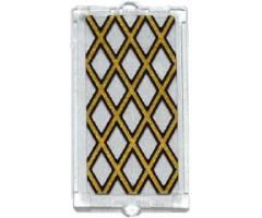 Glass for Window 1 x 2 x 3 with Gold Lattice Pattern (Sticker) - Set 70413