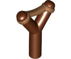Minifigure, Weapon Slingshot with Dark Tan Band Pattern
