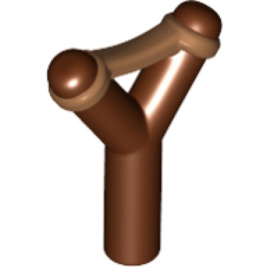 Minifigure, Weapon Slingshot with Dark Tan Band Pattern