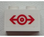 Brick 1 x 2 with Train Logo Red Medium Pattern (Sticker) - Set 60051