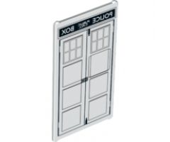 Glass for Window 1 x 4 x 6 with 'POLICE PUBLIC CALL BOX' Mirror Image Tardis Door Pattern