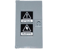 Door 1 x 4 x 6 with Stud Handle with Danger Sign and Electricity Danger Sign Pattern (Sticker) - Set 60130