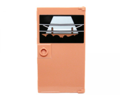 Door 1 x 4 x 6 with Stud Handle with Boxing Ring Poster Pattern (Sticker) - Set 21302