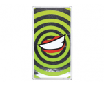 Glass for Window 1 x 4 x 6 with Lime Swirls and Joker Open Smile with Red Lips on Mirrored Background Pattern (Sticker) - Set 76035