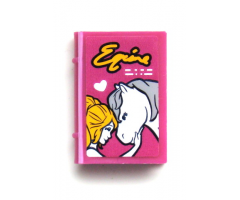 Minifigure, Utensil Book 2 x 3 with 'Equine', Heart, Girl and White Horse Pattern (Sticker) - Set 41125
