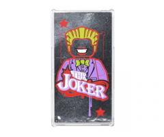 Glass for Window 1 x 4 x 6 with 2 Red Stars, Joker Figure and 'THE JOKER' on Mirrored Background Pattern (Sticker) - Set 76035