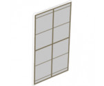 Glass for Window 1 x 4 x 6 with Gold Lattice over Frosted White Background Pattern