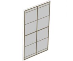 Glass for Window 1 x 4 x 6 with Gold Lattice over Frosted White Background Pattern