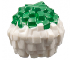 Minifigure, Utensil Cheerleader Pom Pom with Green Top Pattern