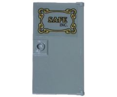 Door 1 x 4 x 6 with Stud Handle with 'SAFE INC.' Pattern (Sticker) - Set 60137