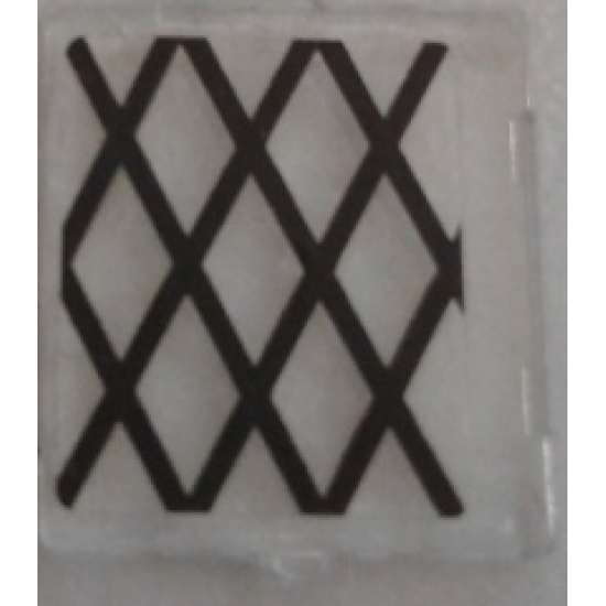 Glass for Window 1 x 2 x 2 with Black Lattice Pattern (Sticker) - Set 70810