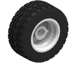 Wheel & Tire Assembly 30.4mm D. x 20mm with No Pin Holes and Reinforced Rim with Black Tire 49.5 x 20 (56145 / 15413)