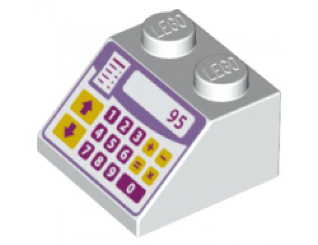 Slope 45 2 x 2 with Pink, Purple and Yellow Cash Register Pattern
