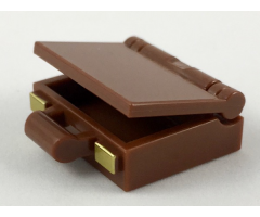 Minifigure, Utensil Suitcase with Gold Clasps Pattern