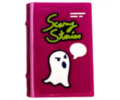 Minifigure, Utensil Book 2 x 3 with 'Scary Stories' and Ghost with Speech Bubble Pattern (Sticker) - Set 41335