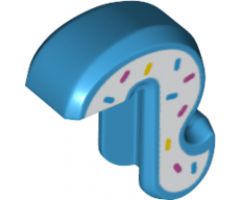 Animal, Body Part Cat Tail with White Sides and Sprinkles Pattern