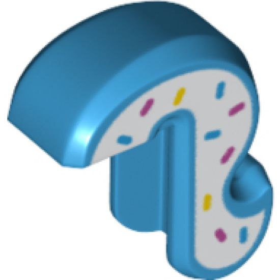 Animal, Body Part Cat Tail with White Sides and Sprinkles Pattern