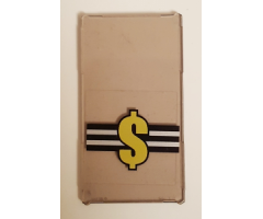 Glass for Window 1 x 4 x 6 with Yellow Dollar Sign on Black and White Stripes Pattern (Sticker) - Set 6864