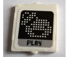 Glass for Window 1 x 2 x 2 with Pixelated Stay-Puft Logo and 'PLAY' Pattern (Sticker) - Set 75827