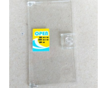 Door 1 x 4 x 6 with Stud Handle with 'OPEN', Wave and Black Rectangles on Yellow Sign Pattern (Sticker) - Set 41315