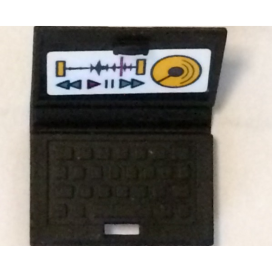 Minifigure, Utensil Computer Laptop with Sound Recording Display Pattern (Sticker) - Set 41341