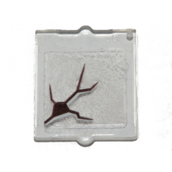 Glass for Window 1 x 2 x 2 with Black Scratch Pattern 1 (Sticker) - Set 70419