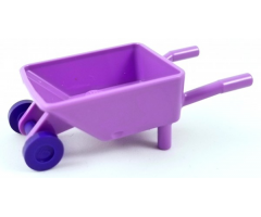 Minifigure, Utensil Wheelbarrow Frame with Dark Purple Trolley Wheels (98288 / 2496)