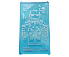 Glass for Window 1 x 4 x 6 with Iron Man Armor 'MARK XXV STRIKER' Pattern (Sticker) - Set 76125