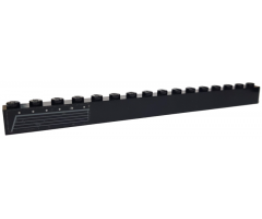 Brick 1 x 16 with Dark Bluish Gray Vents and Rivets Pattern Model Right Side (Sticker) - Set 7786