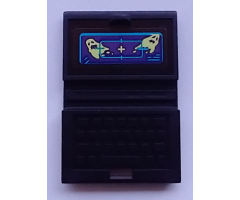 Minifigure, Utensil Computer Laptop with Crosshairs and 2 Ghosts on Screen Pattern (Sticker) - Set 70423