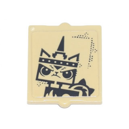 Glass for Window 1 x 2 x 2 with Angry Unikitty Pattern (Sticker) - Set 70840