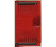 Door 1 x 4 x 6 with Stud Handle With Red Laser Bars Pattern (Stickers) - Set 76048