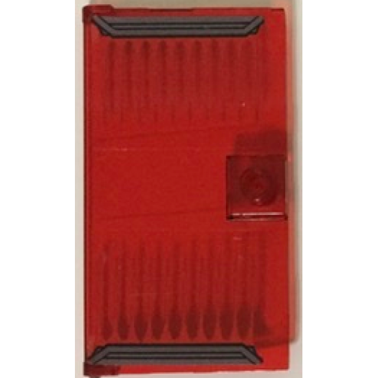 Door 1 x 4 x 6 with Stud Handle With Red Laser Bars Pattern (Stickers) - Set 76048