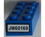Brick 2 x 4 with 'JM60169' Pattern on End (Sticker) - Set 60169
