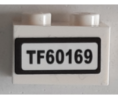 Brick 1 x 2 with 'TF60169' Pattern (Sticker) - Set 60169