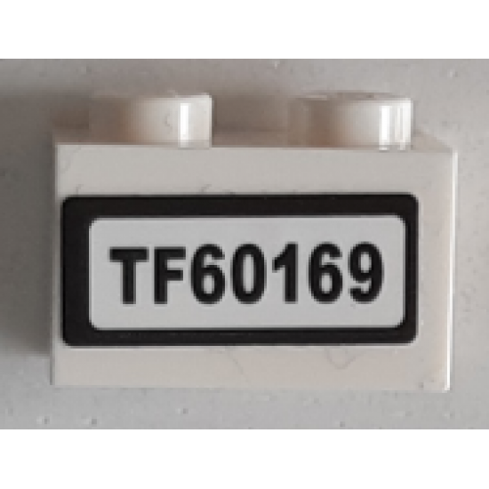 Brick 1 x 2 with 'TF60169' Pattern (Sticker) - Set 60169