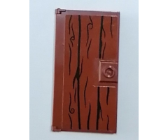 Door 1 x 4 x 6 with Stud Handle with Wood Grain Pattern (Sticker) - Set 75947