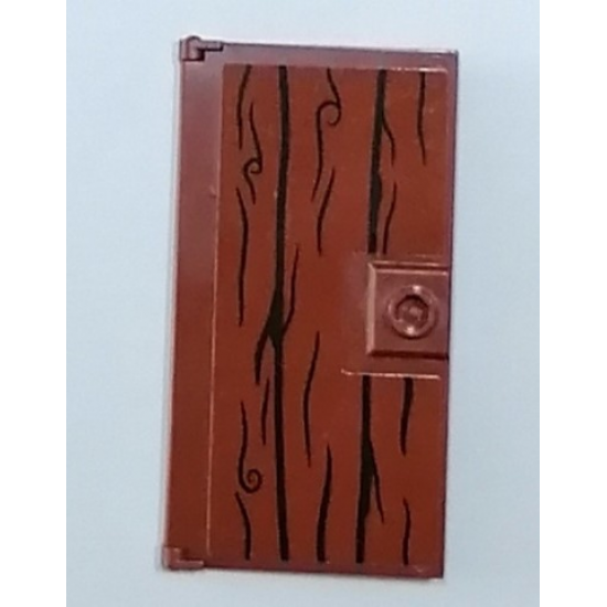 Door 1 x 4 x 6 with Stud Handle with Wood Grain Pattern (Sticker) - Set 75947
