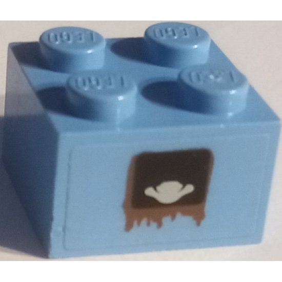 Brick 2 x 2 with Fuel (Gas) Cap Pattern (Sticker) - Set 8677