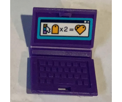 Minifigure, Utensil Computer Laptop with Mouse Cursor and 'x2=' Equation on Screen Pattern (Sticker) - Set 41340