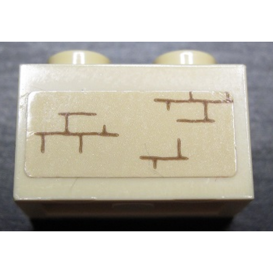 Brick 1 x 2 with Bricks Pattern Model Left Side (Sticker) - Set 71043
