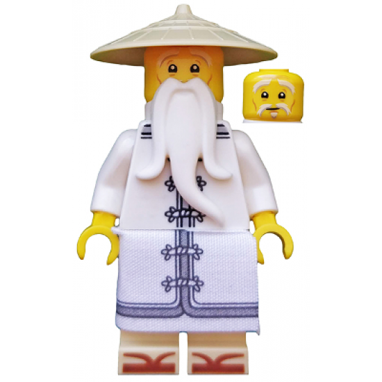 Sensei Wu - The LEGO Ninjago Movie, White Robe, Zori Sandals