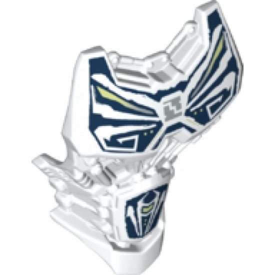 Large Figure Part Torso with Bionicle Blue and Gray Pattern