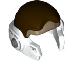 Minifigure, Headgear Helmet SW Rebel with Dark Brown and Dark Tan Pattern
